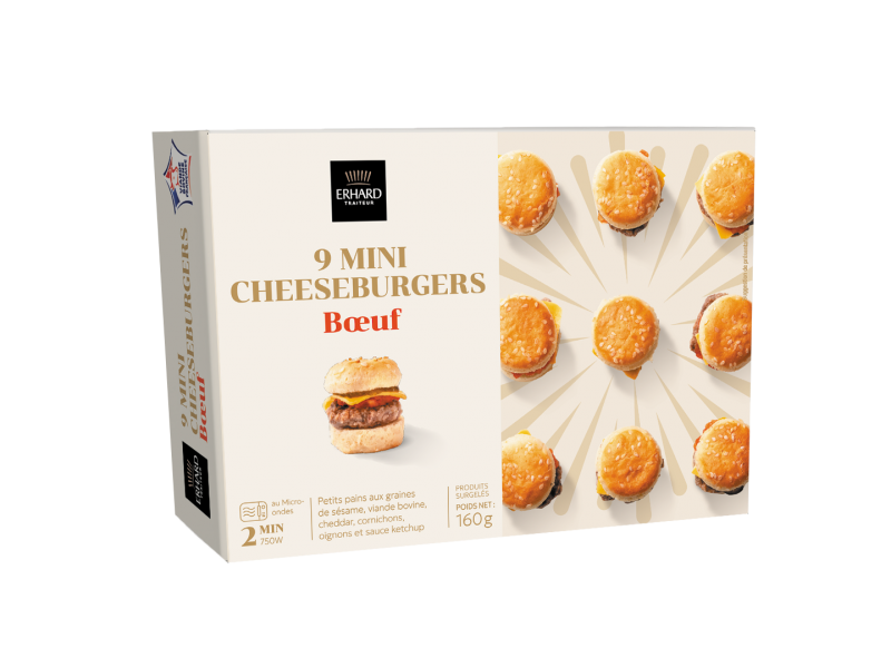 9 mini cheeseburgers boeuf erhard traiteur étuis