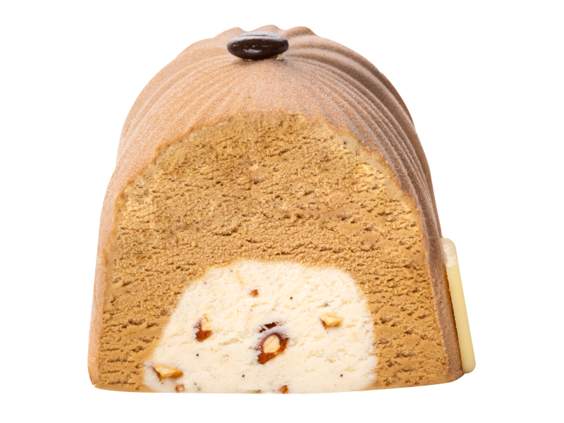 erhard bûche glacée artisanale vanille café coupe