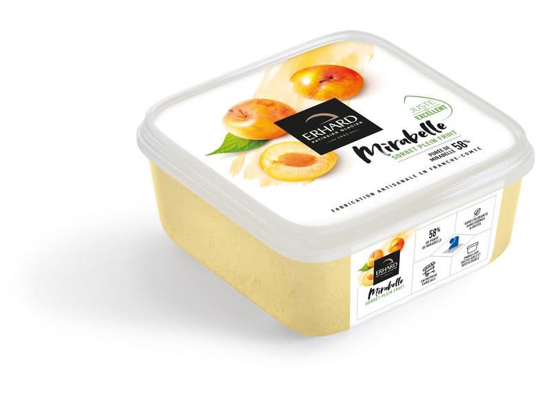 erhard sorbet plein fruit mirabelle 750ml