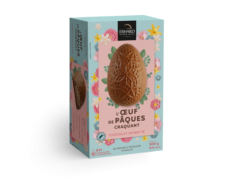 erhard patissier glacier oeuf de paques chocolat noisette etui